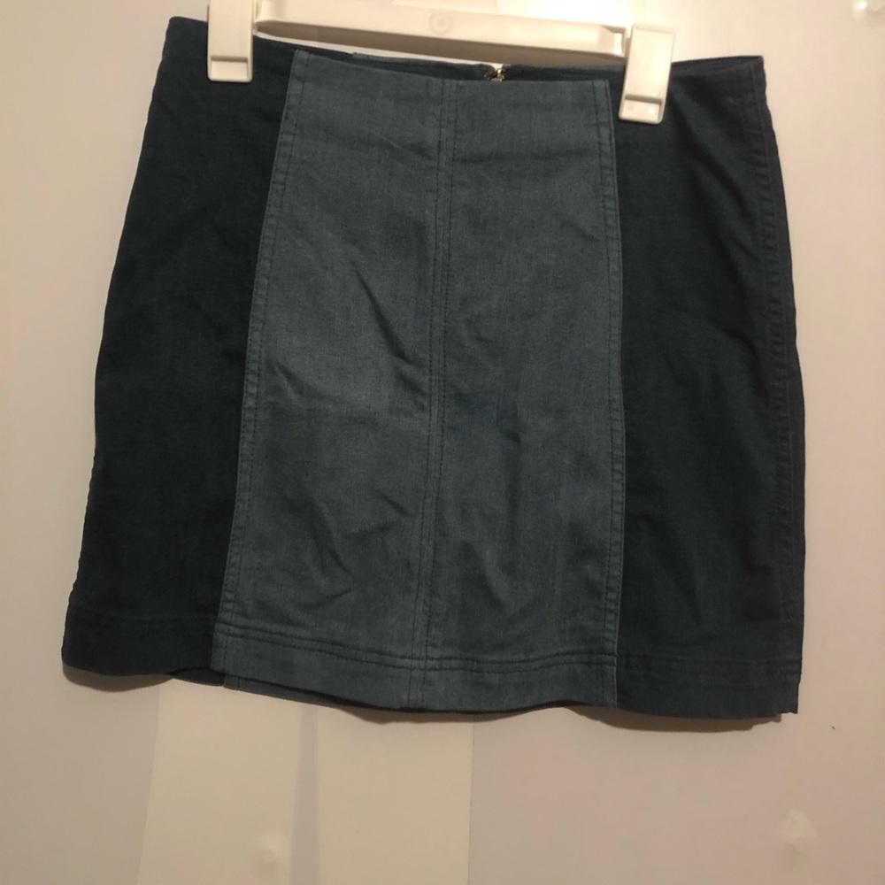 Two toned free people denim  skirt size